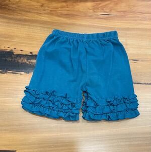 Teal Blue Green Ruffle Shorts Shorties 2t 3t 4t